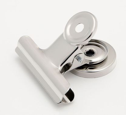 Obrázek Klipy kovové stříbrné - 50 mm + magnet