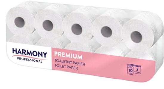 Obrázek z Harmony Professional Premium toaletní papír 100% celulóza 2-vrstvý 10ks