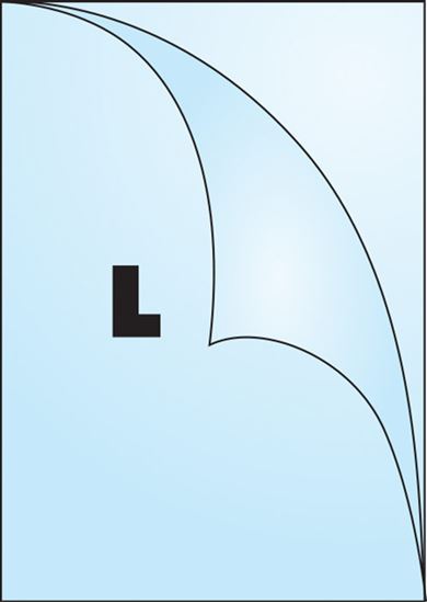 Obrázek z Zakládací obal tvar L - tvar L / A5 silný / 180 my / 100 ks