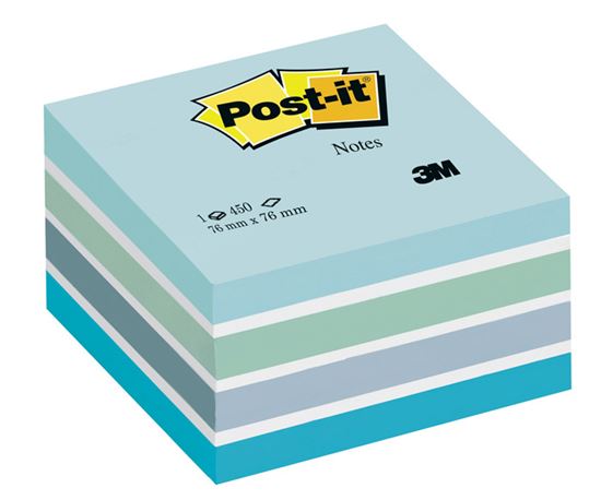 Obrázek z Samolepicí bločky Post-it kostky - modré odstíny / 450 lístků