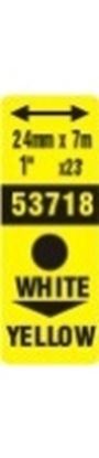 Obrázek Pásky D1 standardní - 24 mm x 7 m / černý tisk / žlutá páska
