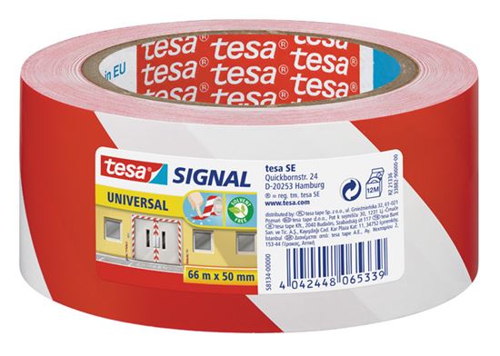 Obrázek z Lepicí pásky Tesa značkovací - 50 x 66 / červeno - bílá