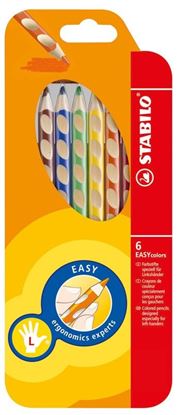 Obrázek Trojhranné pastelky STABILO EASYcolors - 6 barev / pro leváky