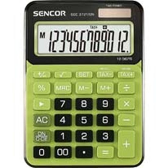Obrázek z Kalkulačka Sencor SEC 372T - displej 12 míst zelená