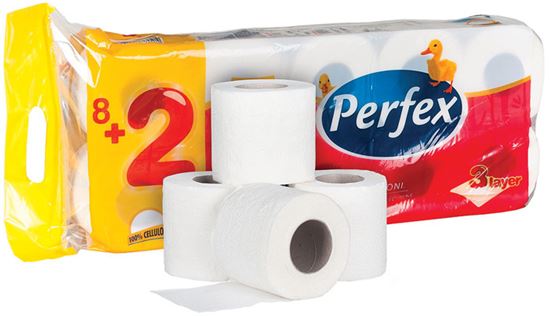 Obrázek z Perfex Deluxe toaletní papír 3-vrstvý 10ks