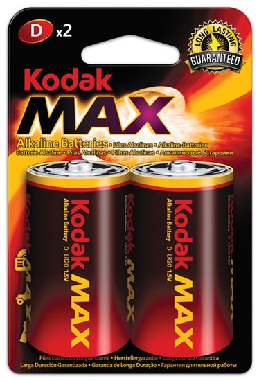Obrázek z Baterie Kodak alkalické - baterie mono článek velký R20 / 2 ks
