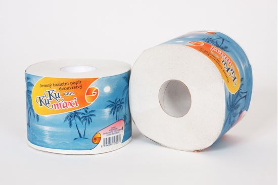 Obrázek z KuKu maxi toaletní papír 2-vrstvý 1000 útržků
