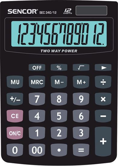 Obrázek z Kalkulačka Sencor SEC 340 - displej 12 míst