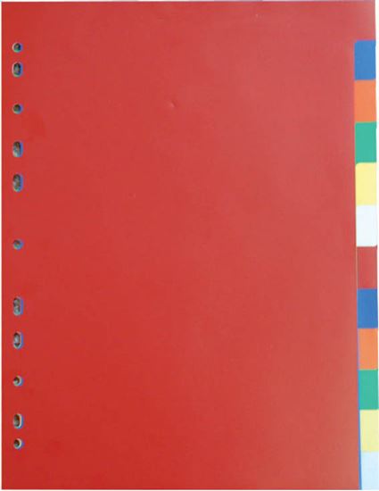 Obrázek z Rozdružovač A4 plastový barevný - 2 x 5 barev