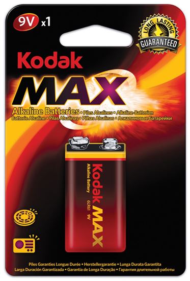 Obrázek z Baterie Kodak alkalické - baterie 9V / 1 ks