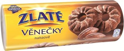 Obrázek Opavia Zlaté Věnečky kakaové sušenky 150g