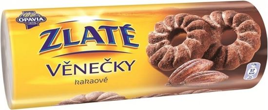 Obrázek z Opavia Zlaté Věnečky kakaové sušenky 150g