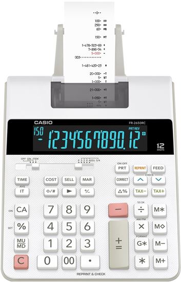 Obrázek z Casio FR 2650 RC stolní kalkulačka s tiskem displej 12 míst