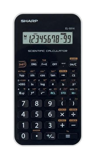 Obrázek z Sharp EL-501 školní kalkulačka černo-fialová