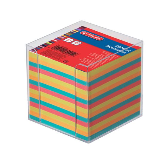 Obrázek z Záznamní kostky barevné Herlitz - 650 lístků v plastové krabičce