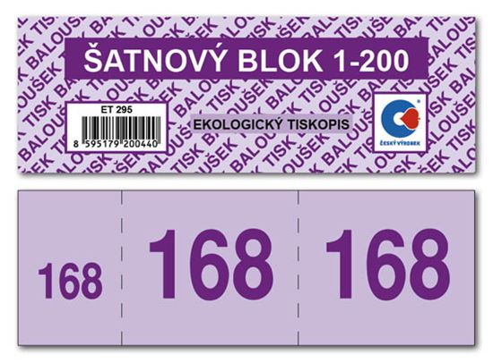 Obrázek z Baloušek šatnové bloky - 135 x 47 mm / 1-200 / 8 odstínů barev / ET295