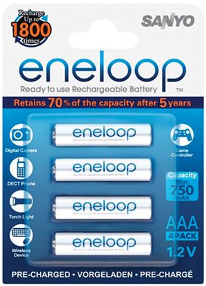 Obrázek Nabíjecí baterie Eneloop - 4 ks / AAA