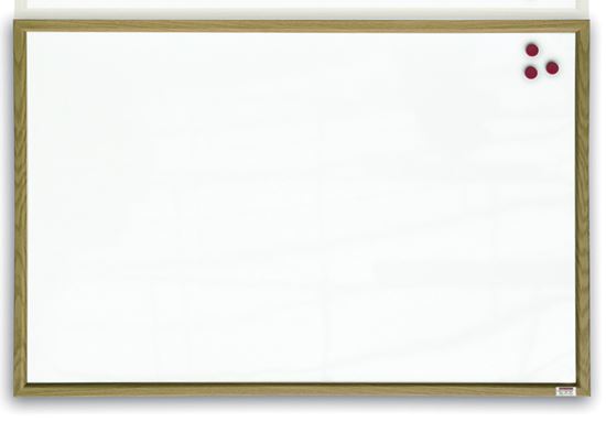 Obrázek z Tabule bílá magnetická v dřevěném rámu - 60 x 40 cm