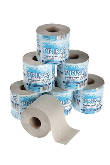 Obrázek z PrimaSoft toaletní papír eko 1-vrstvý 400 útržků