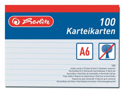 Obrázek Náhradní karty do kartotéky - karty A6 / 100 ks