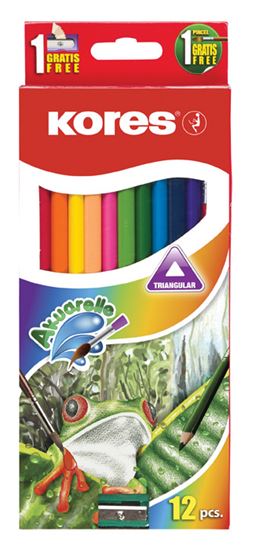 Obrázek z Pastelky trojhranné Kores Aquarel / akvarelové - 12 barev