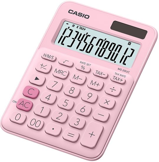 Obrázek z Kalkulačka Casio MS 20UC - displej 12 míst růžová