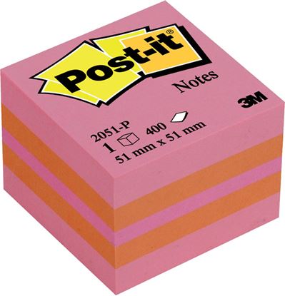 Obrázek Samolepicí bločky Post-it minikostky - růžová / 400 lístků