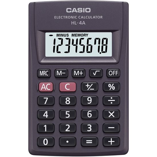 Obrázek z CasioHL4A kalkulačka kapesní - displej 8 míst