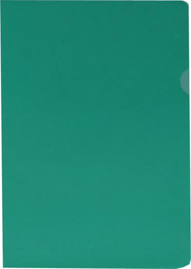 Obrázek z Zakládací obal A4 barevný - tvar L / zelená / 100 ks