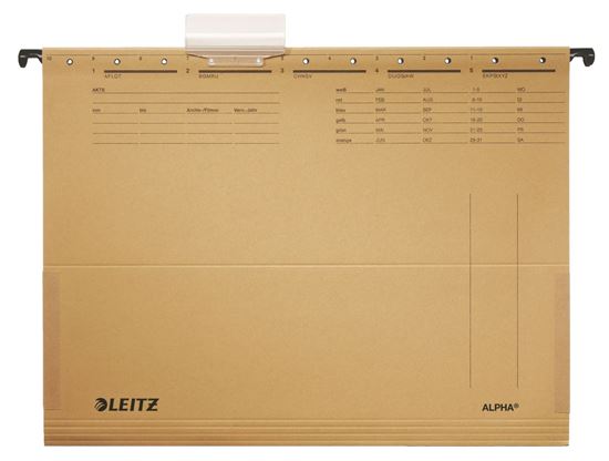 Obrázek z Závěsné desky Leitz Alpha s bočnicemi - hnědá