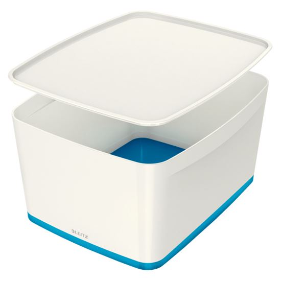 Obrázek z Organizační box MyBox - s víkem L / bílo - modrá