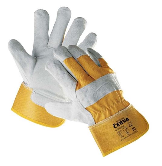 Obrázek z Ochranné rukavice kombinované - EIDER / vel.10 žlutá