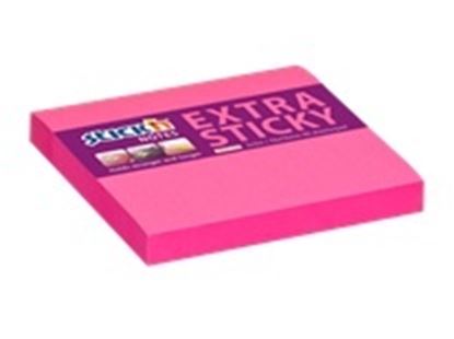 Obrázek Samolepicí bločky Stick´n by Hopax Extra Sticky - 76 x 76 mm / 90 lístků / neon růžová