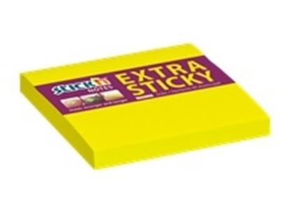 Obrázek Samolepicí bločky Stick´n by Hopax Extra Sticky - 76 x 76 mm / 90 lístků / neon žlutá