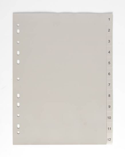 Obrázek z Rozdružovač A4 plastový šedý - 1 - 12