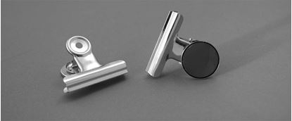 Obrázek Klipy kovové stříbrné - 31 mm + magnet