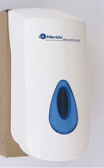 Obrázek z Zásobník na tekuté mýdlo Merida TOP - bílá / modrá / Maxi