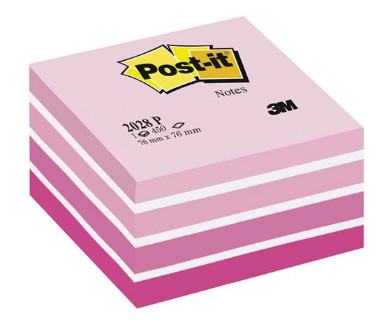 Obrázek z Samolepicí bločky Post-it kostky - růžové odstíny / 450 lístků
