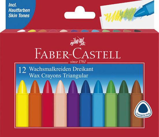 Obrázek z Pastelky voskové trojboké Faber Castell - 12 barev