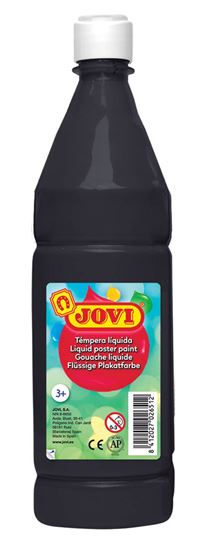 Obrázek z Tekuté temperové barvy JOVI v lahvi - 1000 ml / černá