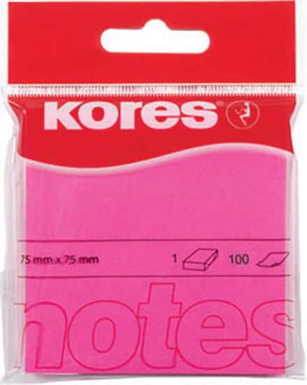Obrázek z Samolepicí bloček Kores neon - růžová