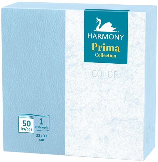 Obrázek z Harmony Color papírové ubrousky modré 1-vrstvé 33 x 33 cm 50ks