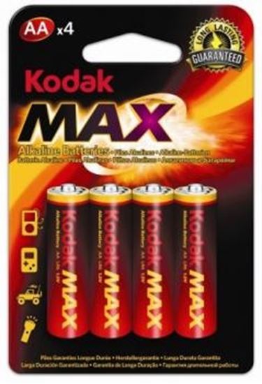 Obrázek z Baterie Kodak alkalické - baterie tužková AA 1,5 V / 4 ks
