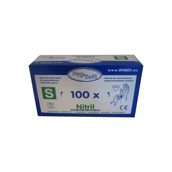 Obrázek z Ochranné rukavice nitrilové - rukavice S / 100 ks