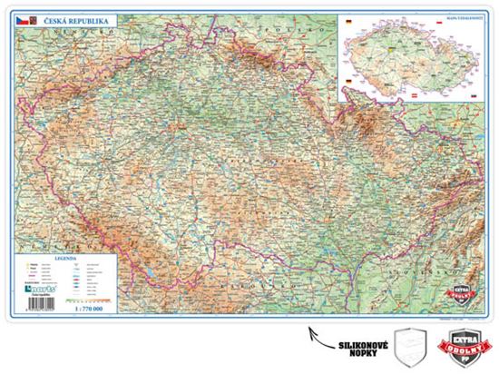 Obrázek z Pracovní podložky dekorované - jednostranná / mapa Česká republika
