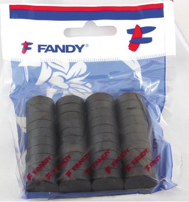 Obrázek Magnety černé Fandy - průměr 25 mm / 20 ks