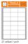 Obrázek Print etikety A4 pro laserový a inkoustový tisk - 70 x 42,3 mm (21 etiket / arch)