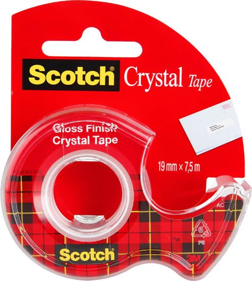 Obrázek z Lepicí páska Scotch Crystal s odvíječem - 19 mm x 7,5 m