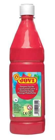Obrázek z Tekuté temperové barvy JOVI v lahvi - 1000 ml / červená