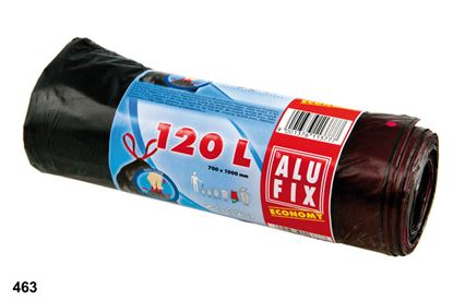 Obrázek Pytle do košů Alufix Economy stahovací 70x100 cm 120 l 7 ks černé